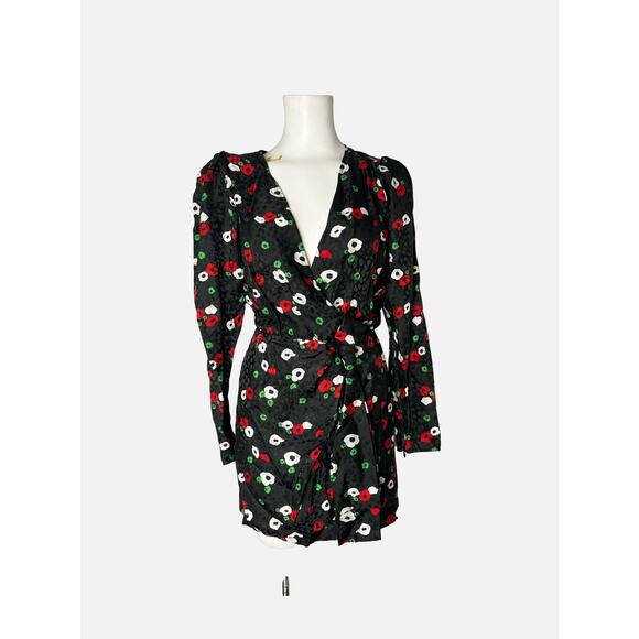 The Kooples Floral Mini Summer Wrap Dress - Picture 1 of 9